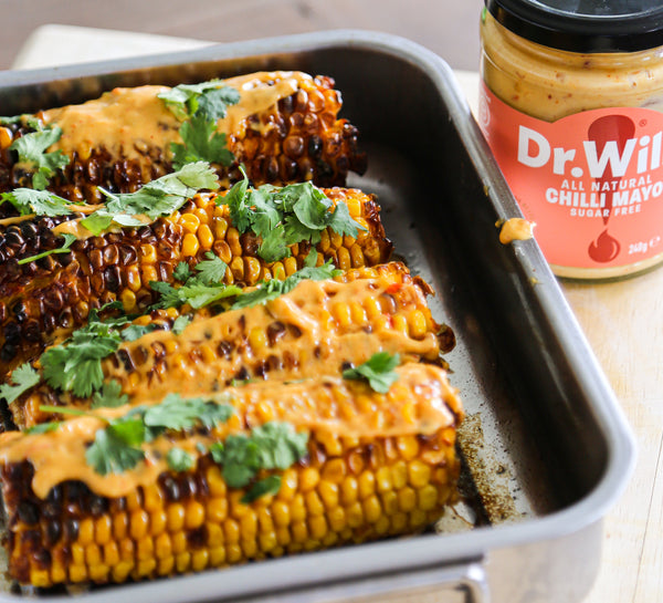 Grilled Mexican Corn with Chilli Mayo