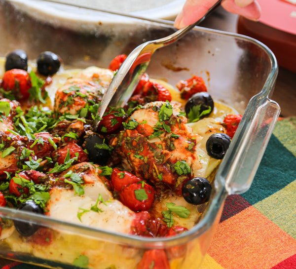 Greek Baked Tomato Fish