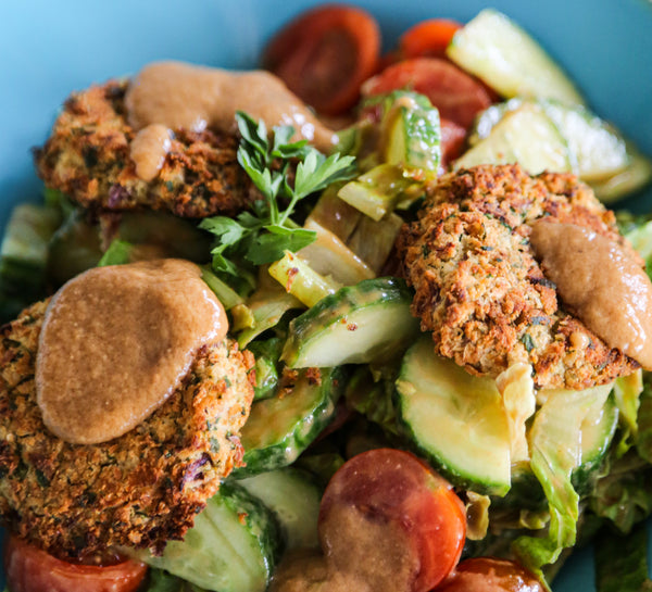 Falafel & Miso Tahini Salad