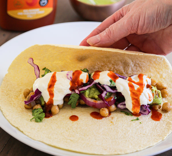 Chickpea & Sriracha Tacos