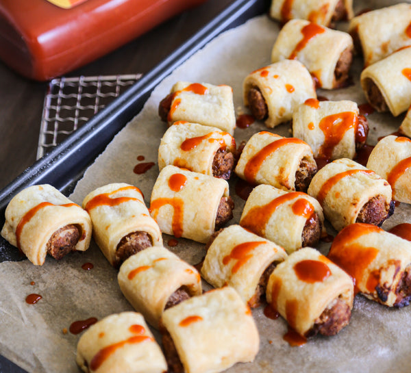 Honey Sriracha Pigs in Blankets