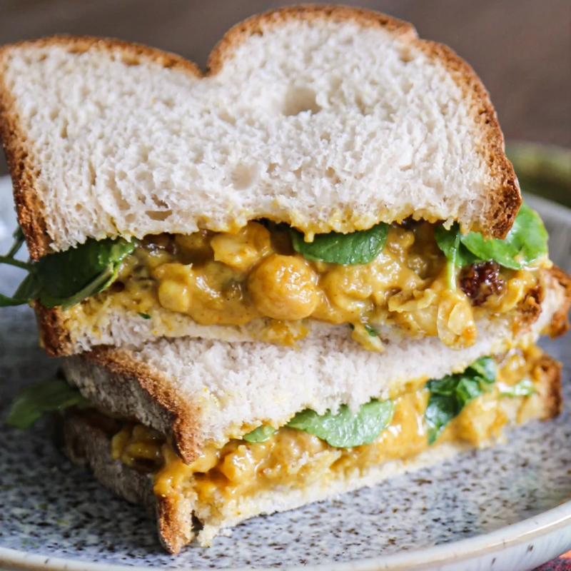 Coronation Chickpea Sandwich