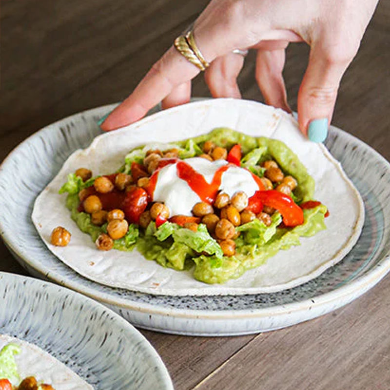 Dr. Will’s x Holy Moly Chickpea, Guacamole & Sriracha Tacos