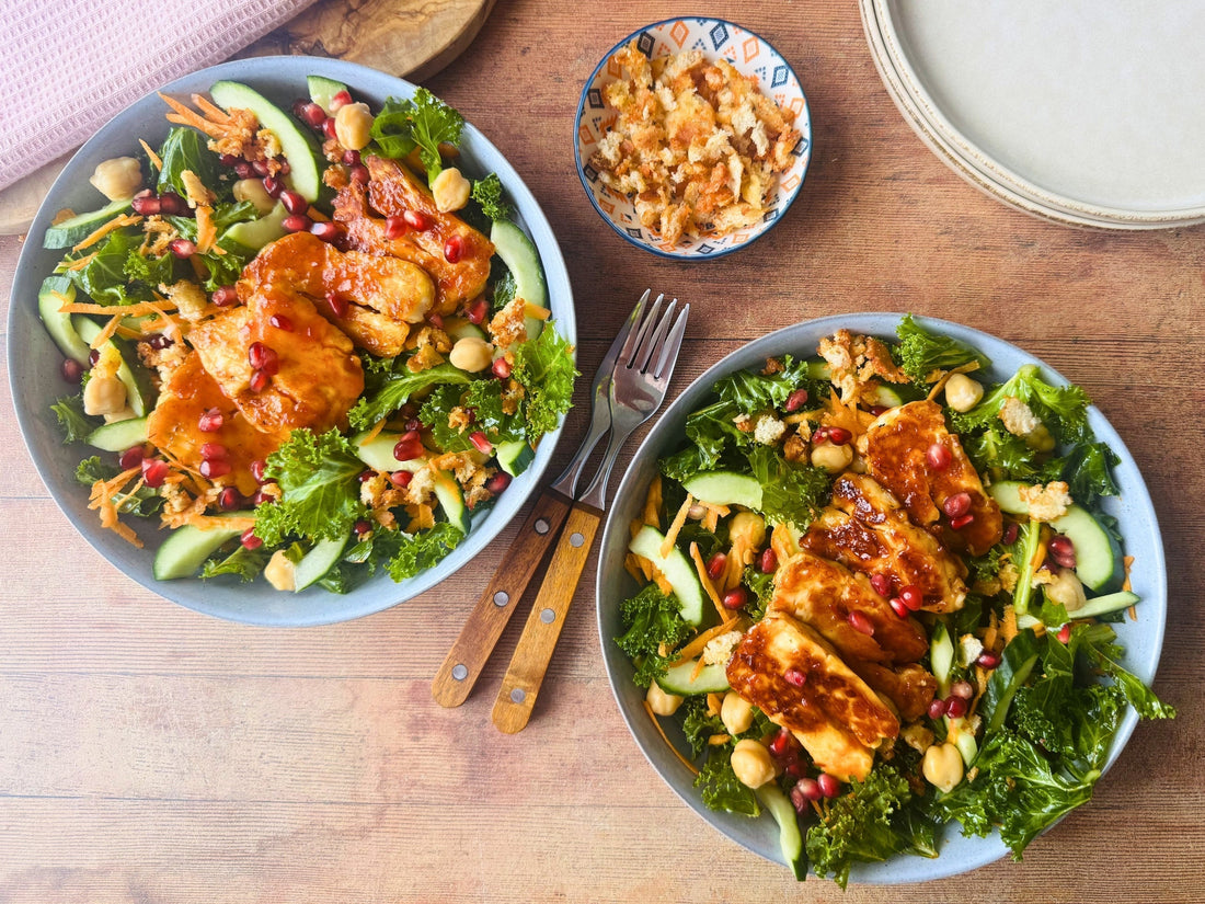 Sriracha Halloumi Crunch Bowls