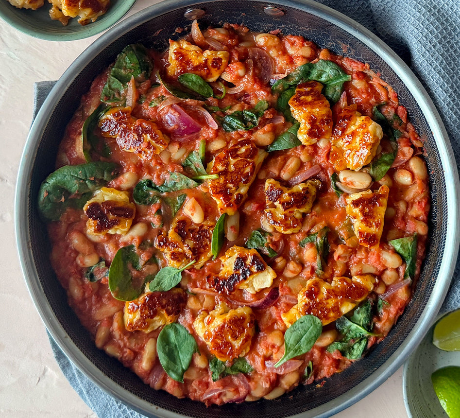 Hot Honey Halloumi & Bang Bang Beans