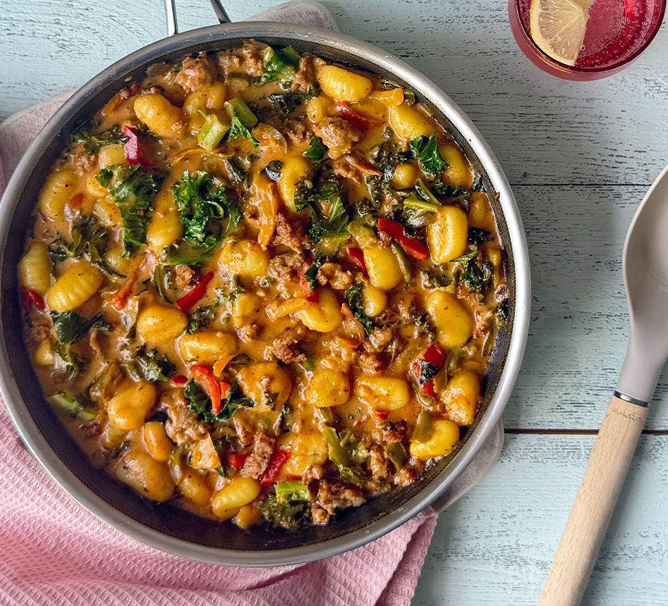 15 Minute Creamy Chipotle Sausage Gnocchi