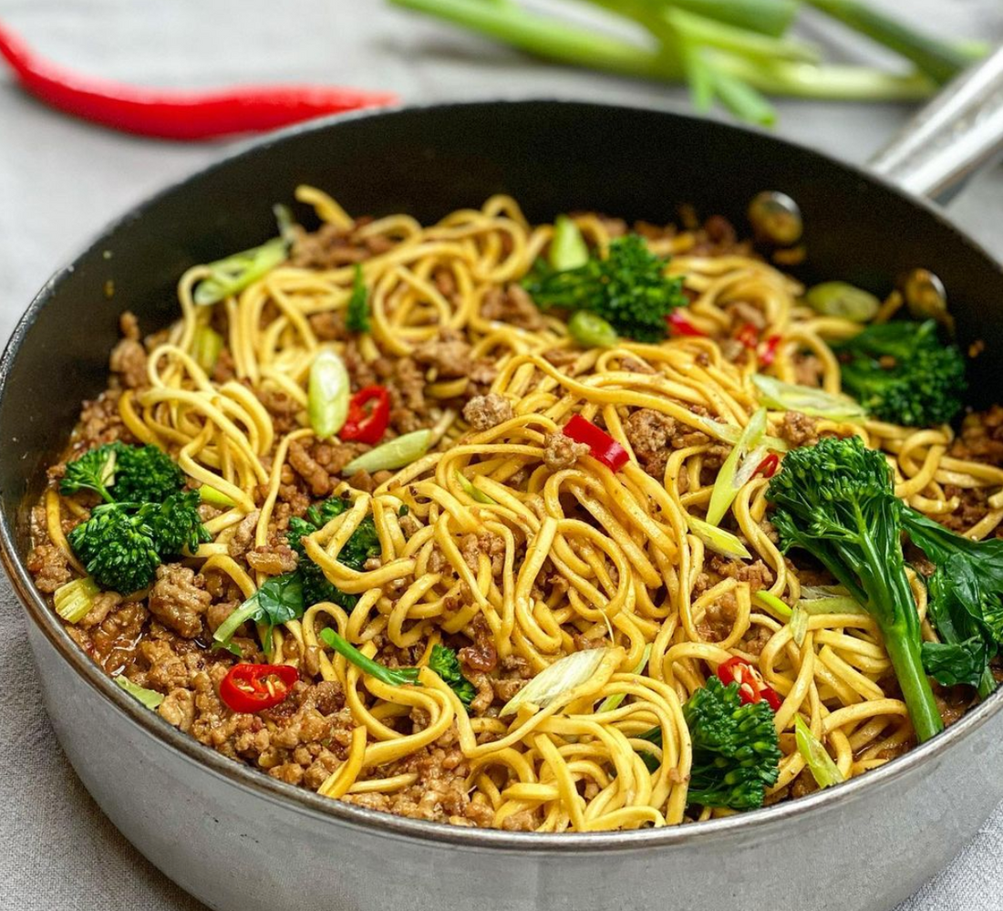 Sriracha Sichuan Inspired Dan Dan Noodles