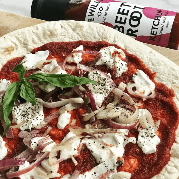 Red Onion, Goat's Cheese and Beetroot #onepanpizza