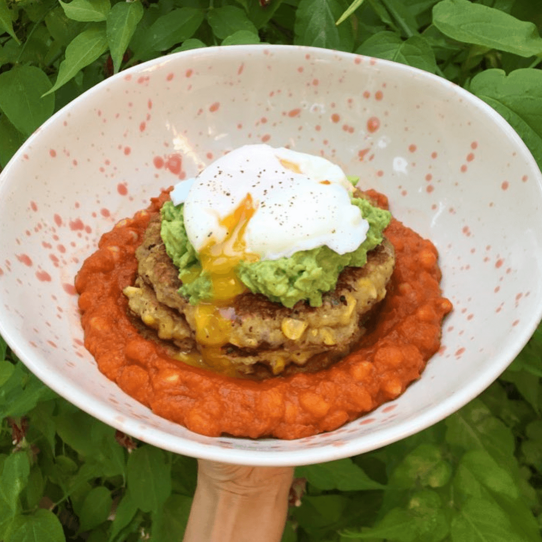 Corn Fritters and Homemade Baked Beans