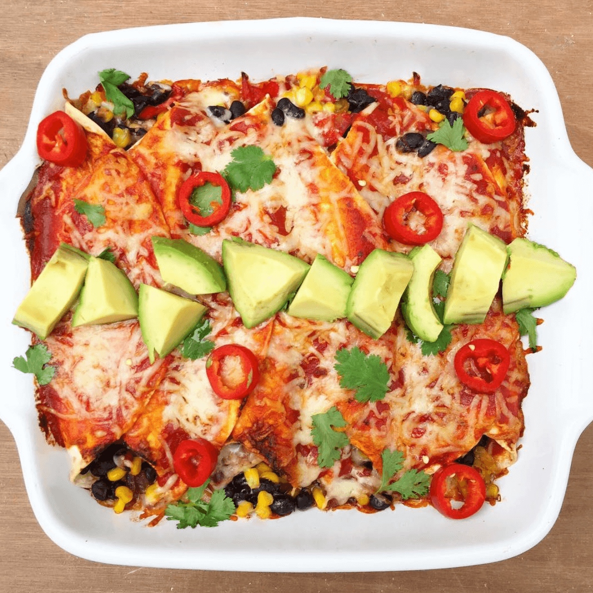 BBQ Chicken Enchiladas