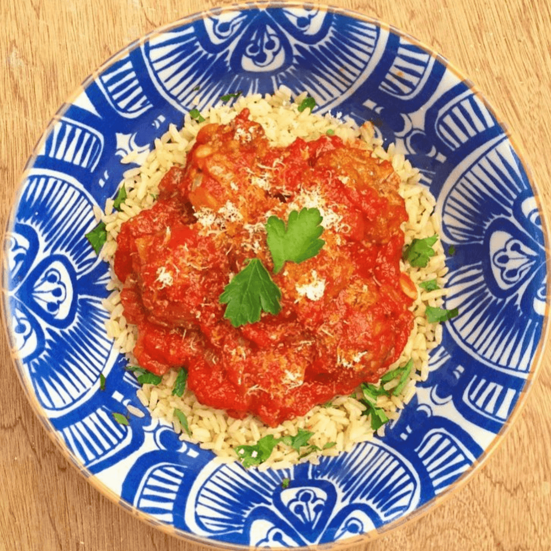 Italian Meatballs with Rice