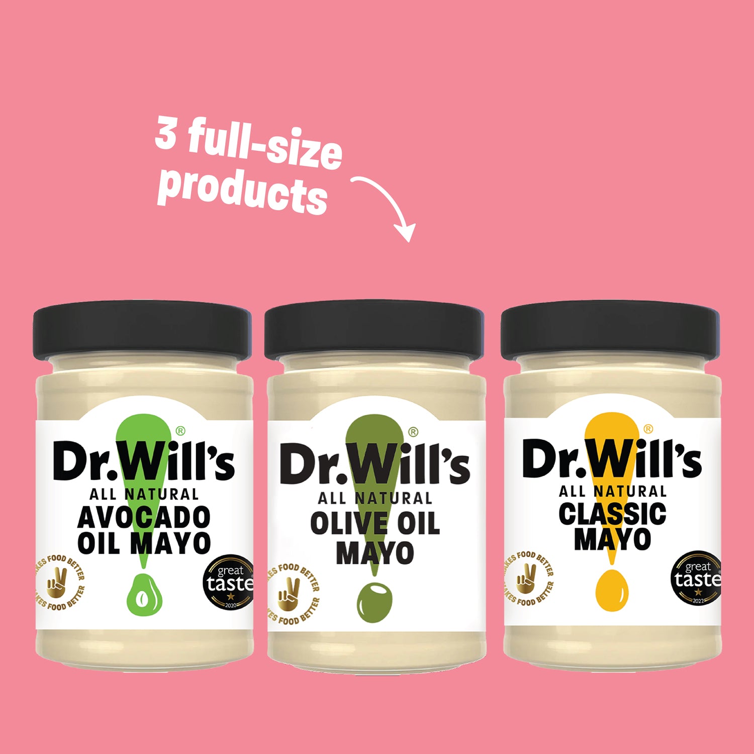 Dr. Will's Mayo Bundle - Natural Sauces - Avocado Oil Mayo, Olive Oil Mayo & Classic Mayo